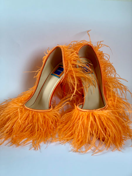Ostrich Pump Irina Va Boom