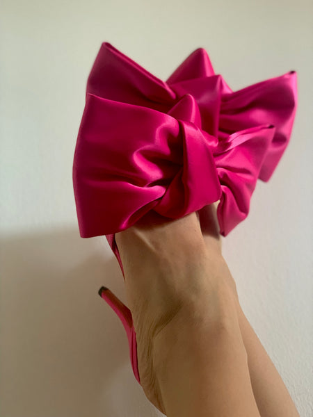Kerttu Pink Bow Mule