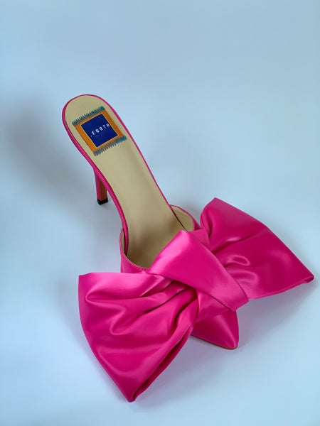 Kerttu Pink Bow Mule