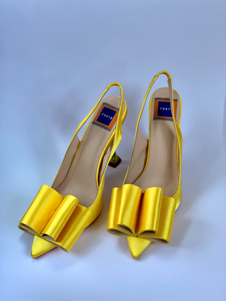 SATIN BOW HEEL ALEFTINA