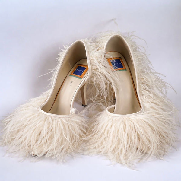 Bridal Ostrich Irina Va Boom White