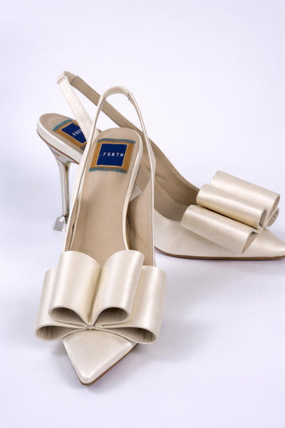 Bridal Satin Bow Heel Aleftina