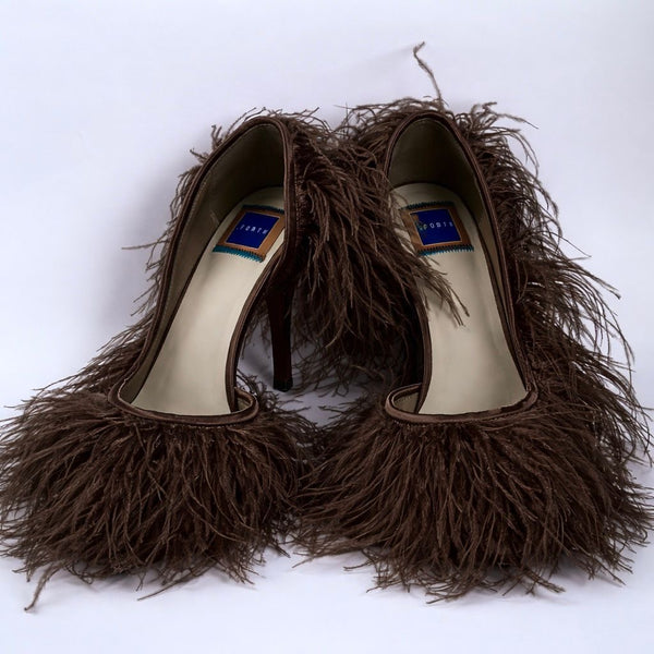 Ostrich Pump Irina Va Boom