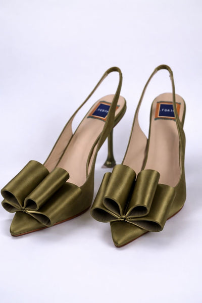SATIN BOW HEEL ALEFTINA