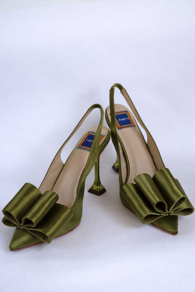 SATIN BOW HEEL ALEFTINA