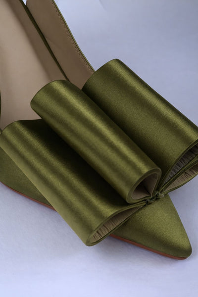 SATIN BOW HEEL ALEFTINA