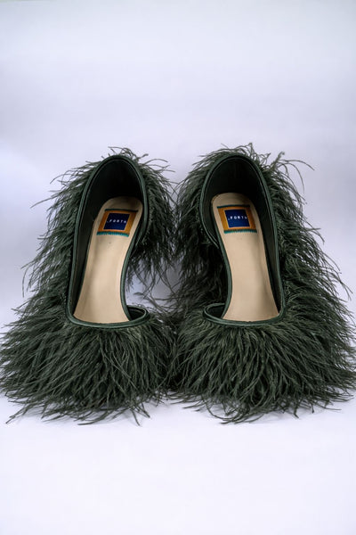 Ostrich Pump Irina Va Boom