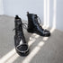 Description: Aamu Handmade Leather Lace Up Boots are all about attention to the finer details hand crafted perfect for winter with a plush lining. These ‘Aamu' ankle Lace Up Boots are crafted beautiful leather and have amazing metal detail on the top of the toes. Wear them casually with jeans or dresses.