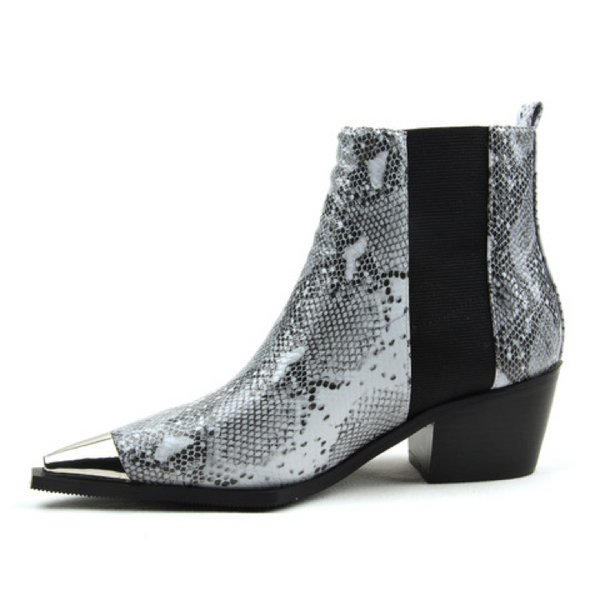 Karo Snakeskin Ankle Boot