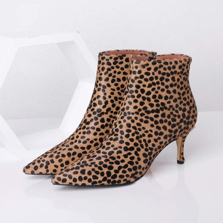 Hanni Animal Print Ankle Boots