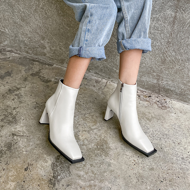 Aniina Vegan Leather square toe boots
