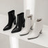 Anneli Croc Vegan Leather pointy toe boots