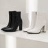 Anneli Croc Vegan Leather pointy toe boots