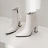 Anneli Croc Vegan Leather pointy toe boots