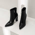 Anneli Croc Vegan Leather pointy toe boots