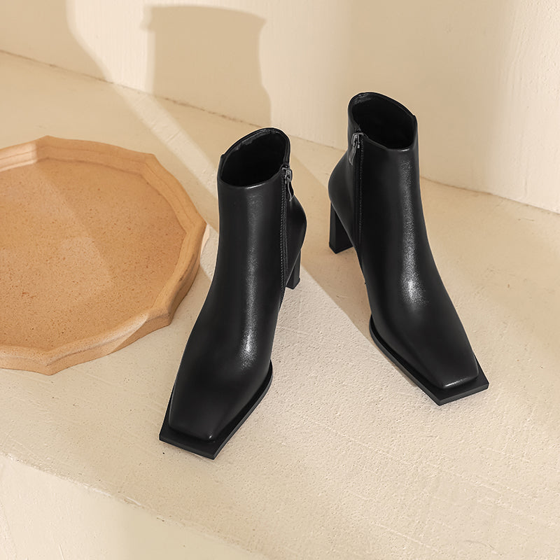 Aniina Vegan Leather square toe boots