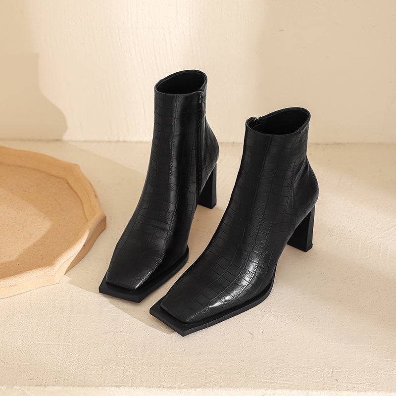 Aniina Vegan Leather square toe boots