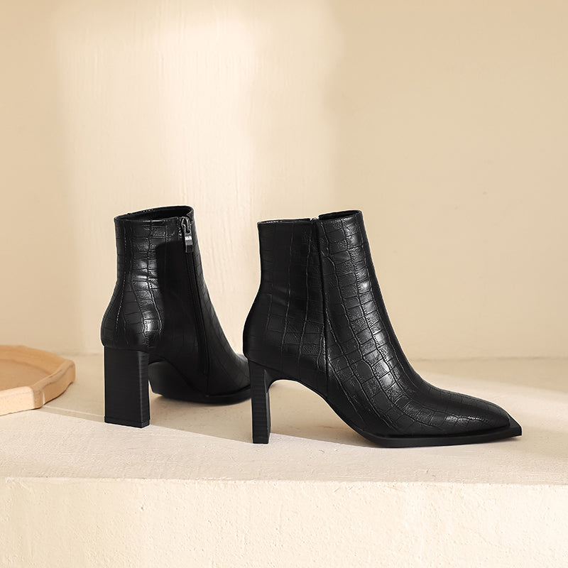 Aniina Vegan Leather square toe boots