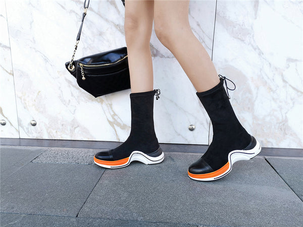 Aatukka Stretchy Platform Ankle Boots