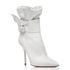 Astrid Ruffle Vegan Leather ankle boots