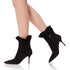 Astrid Ruffle Vegan Leather ankle boots