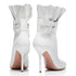 Astrid Ruffle Vegan Leather ankle boots